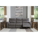  Manufacturer Color_Slate -- Signature Design by Ashley Next Gen DuraPella Power Reclining Leather Look 3 pc Sectional IMAGE 4