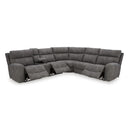  Manufacturer Color_Slate -- Signature Design by Ashley Next Gen DuraPella Power Reclining Leather Look 6 pc Sectional IMAGE 2