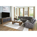  Manufacturer Color_Slate -- Signature Design by Ashley Next Gen DuraPella Power Reclining Leather Look 6 pc Sectional IMAGE 5