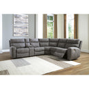  Manufacturer Color_Slate -- Signature Design by Ashley Next Gen DuraPella Power Reclining Leather Look 6 pc Sectional IMAGE 8
