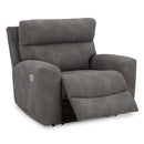  Manufacturer Color_Slate -- Signature Design by Ashley Next Gen DuraPella Power Leather Look Recliner IMAGE 3