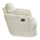  Manufacturer Color_Ivory -- Signature Design by Ashley Tie Breaker Swivel Glider Fabric Recliner IMAGE 4