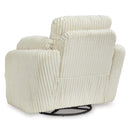  Manufacturer Color_Ivory -- Signature Design by Ashley Tie Breaker Swivel Glider Fabric Recliner IMAGE 6