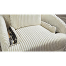  Manufacturer Color_Ivory -- Signature Design by Ashley Tie Breaker Swivel Glider Fabric Recliner IMAGE 9