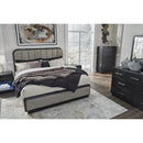  Size_California King  -- Rowanbeck B821B5 California King Upholstered Panel Bed IMAGE 8