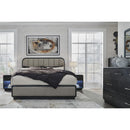  Size_California King  -- Rowanbeck B821B5 California King Upholstered Panel Bed IMAGE 9