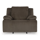  Manufacturer Color_Chocolate  -- Signature Design by Ashley Top Tier Rocker Fabric Recliner IMAGE 3