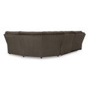  Manufacturer Color_Chocolate  -- Signature Design by Ashley Top Tier Reclining Fabric 5 pc Sectional IMAGE 4