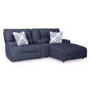  Manufacturer Color_Navy --  Acklen Place 93607S4 3 pc Power Reclining Sectional Sofa with Chaise IMAGE 1