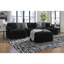  Manufacturer Color_Onyx  -- Signature Design by Ashley Midnight Madness Fabric Ottoman IMAGE 12