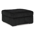  Manufacturer Color_Onyx -- Signature Design by Ashley Midnight Madness Fabric Ottoman IMAGE 1