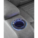  Manufacturer Color_Slate -- Signature Design by Ashley Schooner Rocks Power Leather Look Recliner IMAGE 11