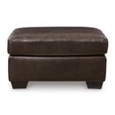  Manufacturer Color_Dark Brown -- Signature Design by Ashley Santorine Leather Match Ottoman IMAGE 2