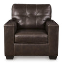  Manufacturer Color_Dark Brown -- Signature Design by Ashley Santorine Stationary Leather Match Chair IMAGE 2
