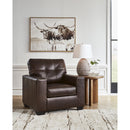  Manufacturer Color_Dark Brown -- Signature Design by Ashley Santorine Stationary Leather Match Chair IMAGE 5
