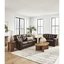  Manufacturer Color_Dark Brown -- Signature Design by Ashley Santorine Stationary Leather Match Loveseat IMAGE 10