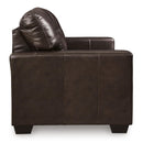 Manufacturer Color_Dark Brown -- Signature Design by Ashley Santorine Stationary Leather Match Loveseat IMAGE 3