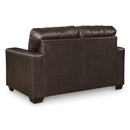  Manufacturer Color_Dark Brown -- Signature Design by Ashley Santorine Stationary Leather Match Loveseat IMAGE 4