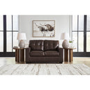  Manufacturer Color_Dark Brown -- Signature Design by Ashley Santorine Stationary Leather Match Loveseat IMAGE 5