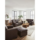  Manufacturer Color_Dark Brown -- Signature Design by Ashley Santorine Stationary Leather Match Sofa IMAGE 12
