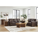  Manufacturer Color_Dark Brown -- Signature Design by Ashley Santorine Stationary Leather Match Sofa IMAGE 13