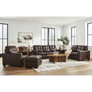  Manufacturer Color_Dark Brown -- Signature Design by Ashley Santorine Stationary Leather Match Sofa IMAGE 15