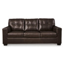  Manufacturer Color_Dark Brown -- Signature Design by Ashley Santorine Stationary Leather Match Sofa IMAGE 2