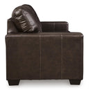  Manufacturer Color_Dark Brown -- Signature Design by Ashley Santorine Stationary Leather Match Sofa IMAGE 3