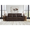  Manufacturer Color_Dark Brown -- Signature Design by Ashley Santorine Stationary Leather Match Sofa IMAGE 5
