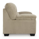  Manufacturer Color_Sand  -- Signature Design by Ashley SimpleJoy Stationary Fabric Loveseat IMAGE 3