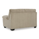  Manufacturer Color_Sand  -- Signature Design by Ashley SimpleJoy Stationary Fabric Loveseat IMAGE 4