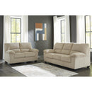  Manufacturer Color_Sand  -- Signature Design by Ashley SimpleJoy Stationary Fabric Loveseat IMAGE 6