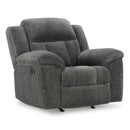  Manufacturer Color_Graphite -- Signature Design by Ashley Frohn Rocker Fabric Recliner IMAGE 1