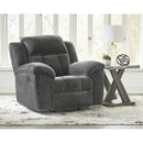  Manufacturer Color_Graphite -- Signature Design by Ashley Frohn Rocker Fabric Recliner IMAGE 6