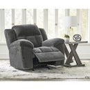  Manufacturer Color_Graphite -- Signature Design by Ashley Frohn Rocker Fabric Recliner IMAGE 7