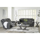  Manufacturer Color_Graphite -- Signature Design by Ashley Frohn Reclining Fabric Loveseat with Console IMAGE 12