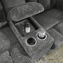  Manufacturer Color_Graphite -- Signature Design by Ashley Frohn Reclining Fabric Loveseat with Console IMAGE 8