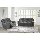  Manufacturer Color_Graphite -- Signature Design by Ashley Frohn Reclining Fabric Loveseat with Console IMAGE 9
