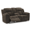  Manufacturer Color_Chocolate -- Frohn 3740794 Double Reclining Loveseat with Console IMAGE 2