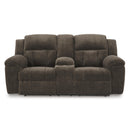  Manufacturer Color_Chocolate -- Frohn 3740794 Double Reclining Loveseat with Console IMAGE 3