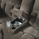  Manufacturer Color_Chocolate -- Frohn 3740794 Double Reclining Loveseat with Console IMAGE 8