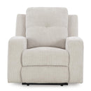  Manufacturer Color_Stone -- Signature Design by Ashley Danum Fabric Recliner with Wall Recline IMAGE 3
