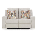  Manufacturer Color_Stone -- Signature Design by Ashley Danum Stationary Fabric Loveseat IMAGE 3