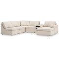  Manufacturer Color_Oyster -- Modmax 92103S25 6 pc Sectional with Chaise and Audio Console IMAGE 1