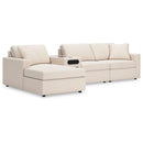  Manufacturer Color_Oyster  -- Modmax 92103S38 4 pc Sectional with Chaise and Audio Console IMAGE 1