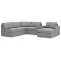  Manufacturer Color_Granite -- Modmax 92104S22 6 pc Sectional with Chaise and Storage Console IMAGE 1