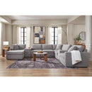  Manufacturer Color_Granite  -- Modmax 92104S43 8 pc Sectional with Chaise and Storage Consoles IMAGE 3