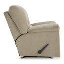  Manufacturer Color_Sand  -- Signature Design by Ashley SimpleJoy Rocker Fabric Recliner IMAGE 4