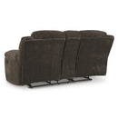  Manufacturer Color_Chocolate  -- Frohn 3740794C Double Reclining Loveseat with Console IMAGE 5