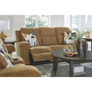  Manufacturer Color_Honey  -- Signature Design by Ashley Kanlow Reclining Fabric Loveseat with Console IMAGE 10